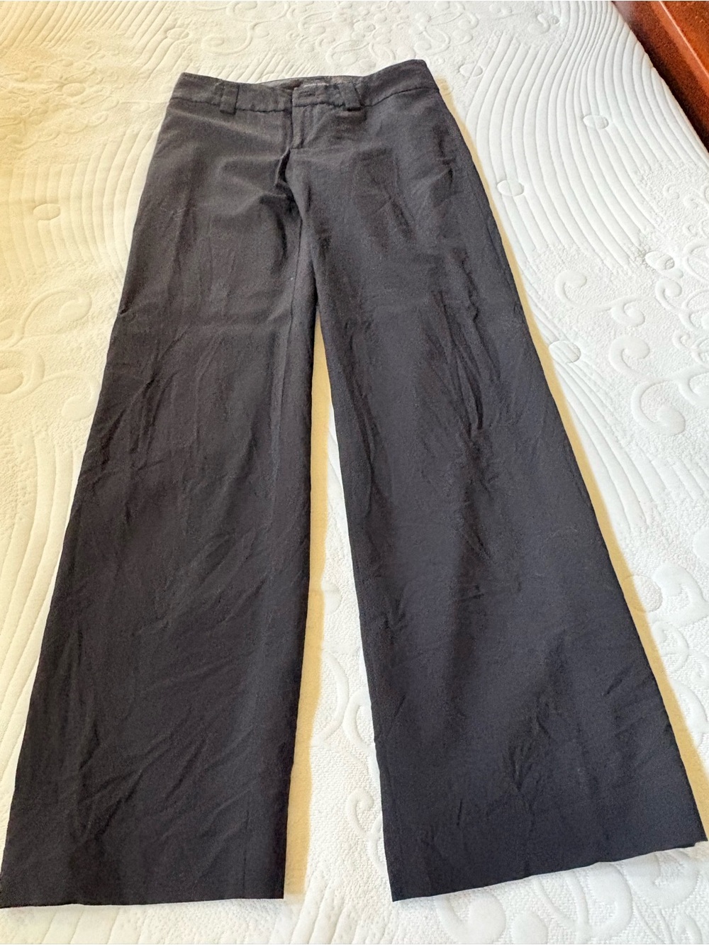 Banana Republic Black Dress Pants with Subtle Patterned Lining